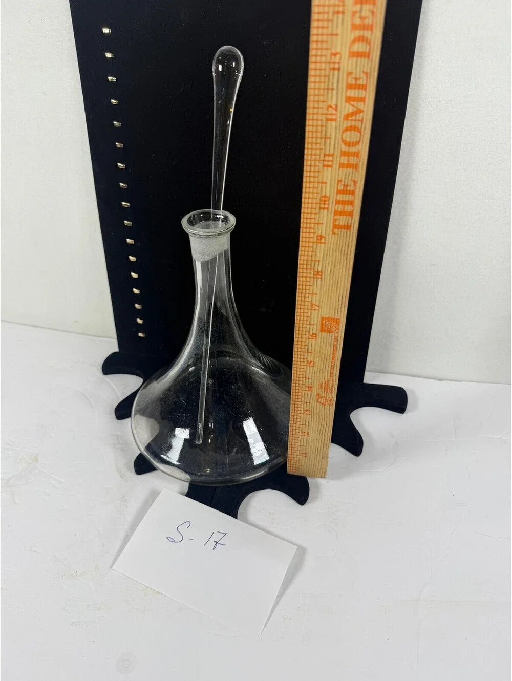 Vintage Krosno Poland Glass Decanter with Stirring Rod S-17